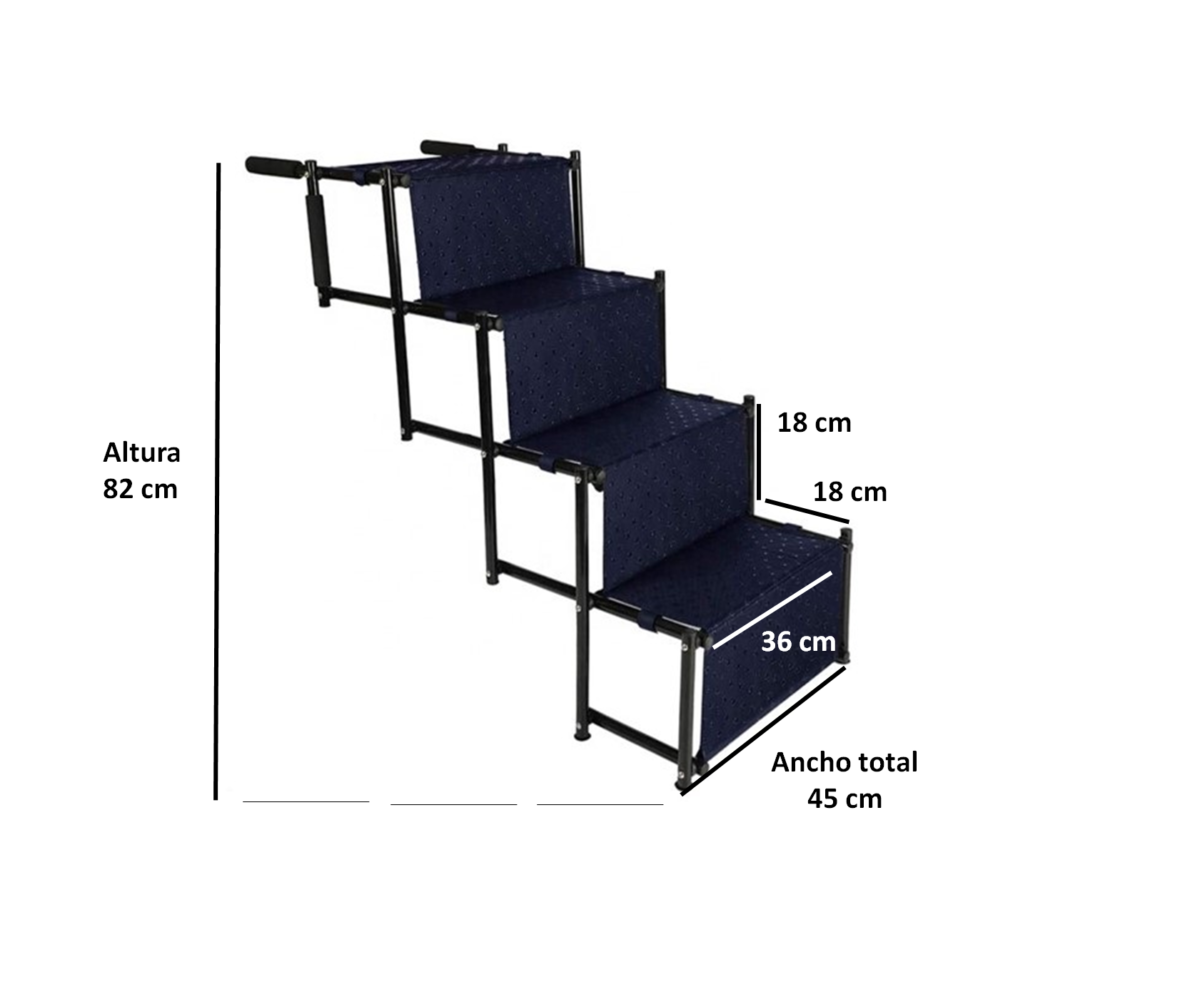 Escalera Plegable para perros 4 peldaños iGpro