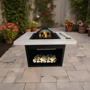 Fogon Parrilla a la Piedra con Guardaleña 92x70x63cm