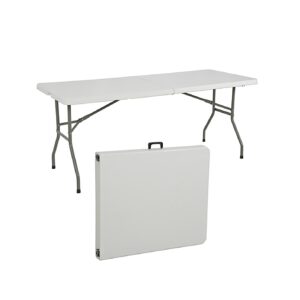 Mesa Plegable 180x75x74cm tipo maleta Blanca