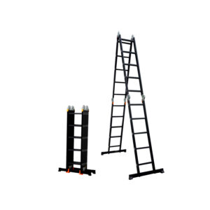 Escalera 5,7mt Profesional Heavy Duty  20 Peldaños Negra