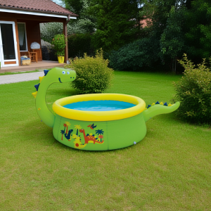 Piscina Infantil Dinosaurio Inflable Lanza Agua 62x175cm