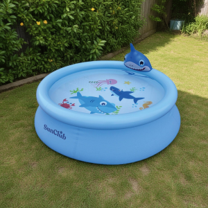 Piscina  Inflable Tiburones Lanza Agua 190x47cm