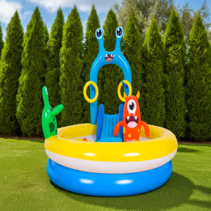 Piscina de Juegos Inflable Lanza Agua Monster 138x171cm