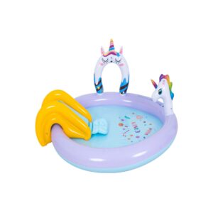 Piscina de Juegos Inflable Lanza Agua Unicornio 195x152cm