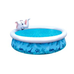 Piscina Infantil Elefante Inflable Lanza Agua 47x205cm