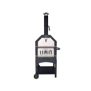 Horno Pizza Carbón Acero Chimenea + Termómetro