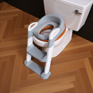 Adaptador Urinario Infantil con Escalera Gris
