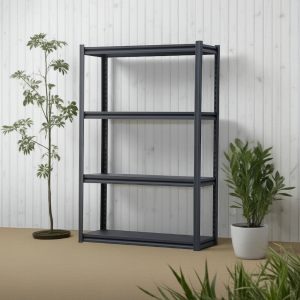 Estante Metálico 4 Repisas Acero 152x100x35cm Negro