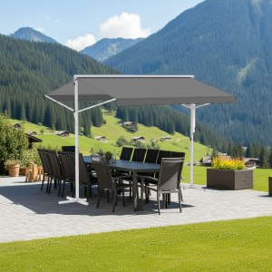 Toldo Autosoportado Retractil 4x3mt Gris