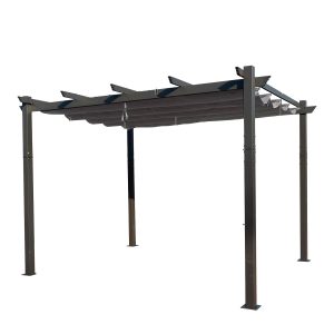 Pergola  3X3MT Aluminio con Toldo Corredizo