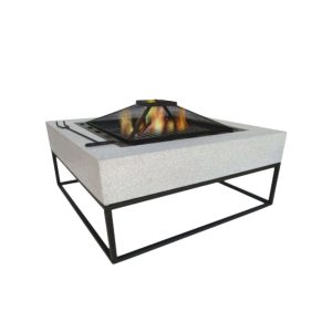 Fogon Parrilla a la Piedra Minimalista 70.5x70.5x45cm