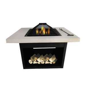 Fogon Parrilla a la Piedra con Guardaleña 92x70x63cm