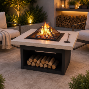 Fogon Parrilla a la Piedra con Guardaleña 92x70x63cm