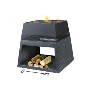Fogón Parrilla a la Piedra Piramide 59x59x59cm