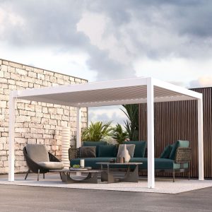 Pérgola 4x3MT Bioclimática Aluminio Blanco