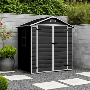 Bodegas 2.44m2 Jardin Plastico PP 182X134X210CM Gris Oscuro 2.44m2