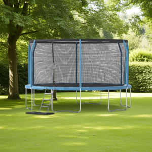 Cama Elastica 4,57 Premium Malla y Escalera Azul 15FT