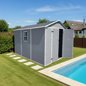 Bodega Jardín Plástico 7.5x10.7 FT Gris 7,25 m2