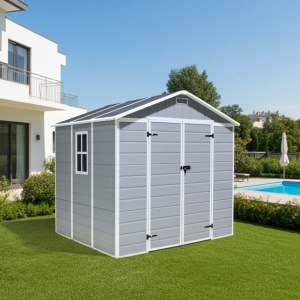 Bodega Jardín Plástico 7.5x6.5FT Gris 4,6 m2