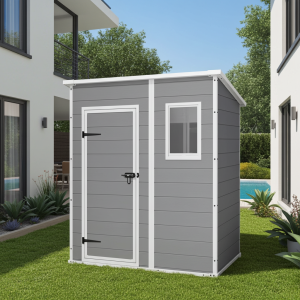 Bodega Jardín Plástico Gris 6x4FT / 2,3 m2