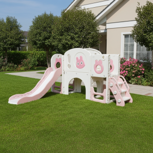 Resbalín 5 en 1 aro, telescopio, almacenamiento y juego de perforación Rosado