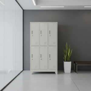 Locker 3 Cuerpos 6 Casilleros 180x90x45cm