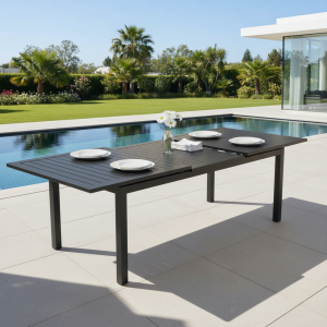 Mesa Auto Extendible Aluminio 230/307x100cm Gris