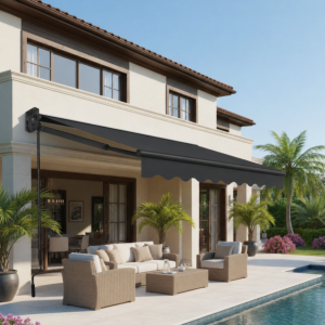 Toldo 4x2.5mt con Brazo Retractil Negro