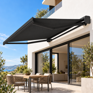 Toldo Retráctil con Control Remoto 4X3 Negro